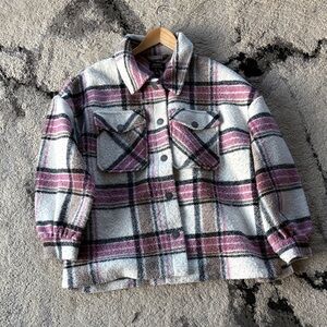 Only Pink and Black Patterned shacket